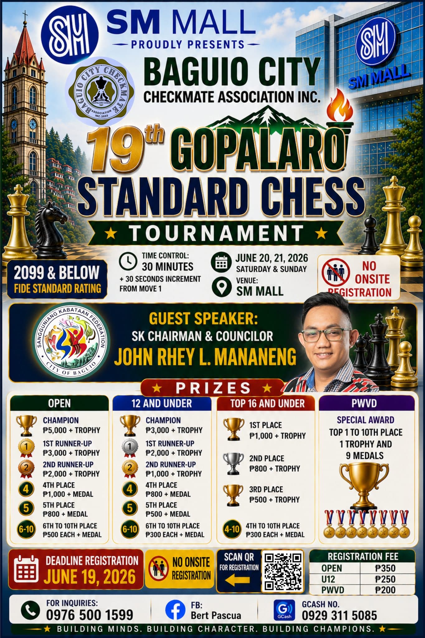 19th Gopalaro Standard Chess Tournament poster