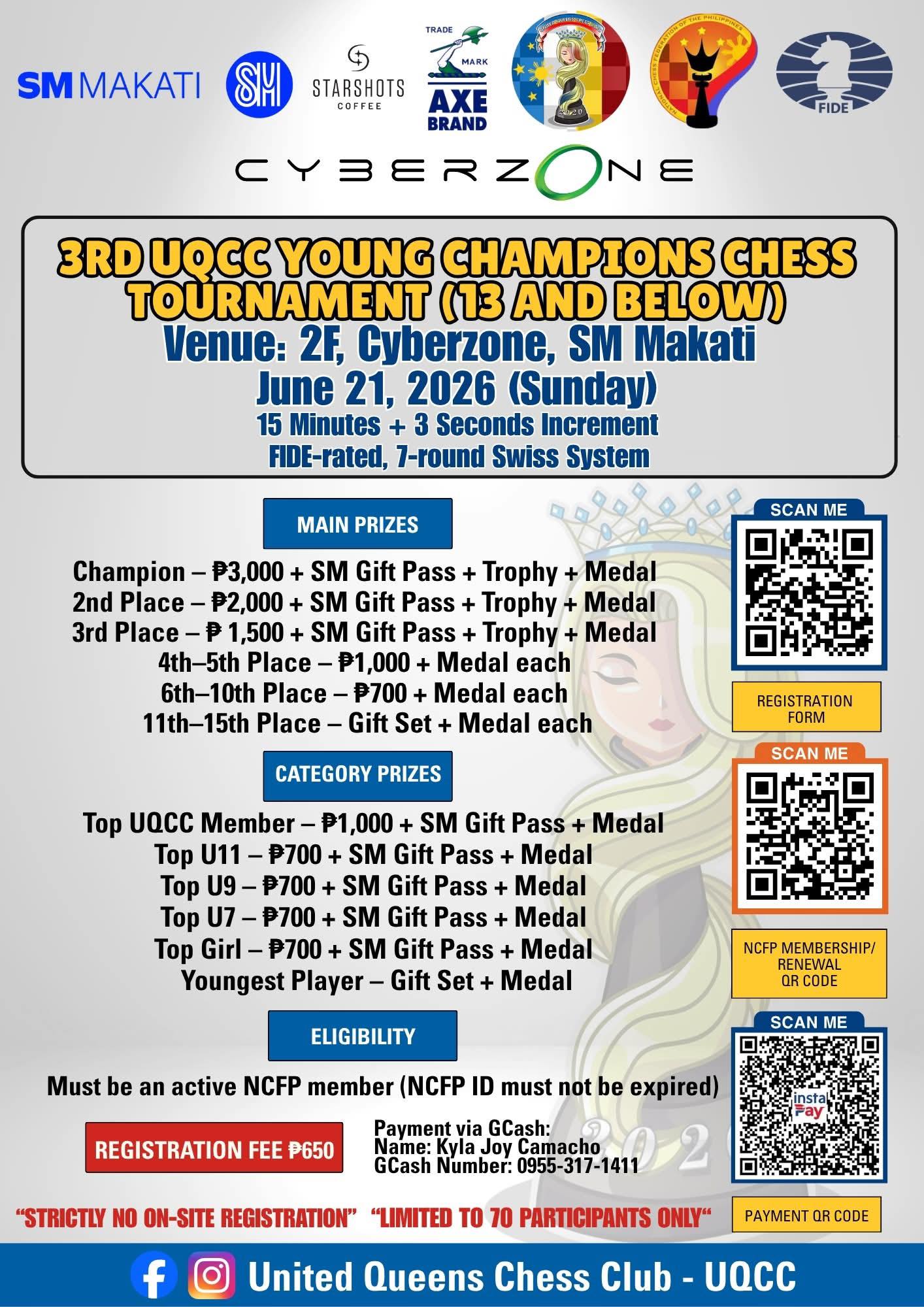 3rd UQCC Young Champions Chess Tournament poster