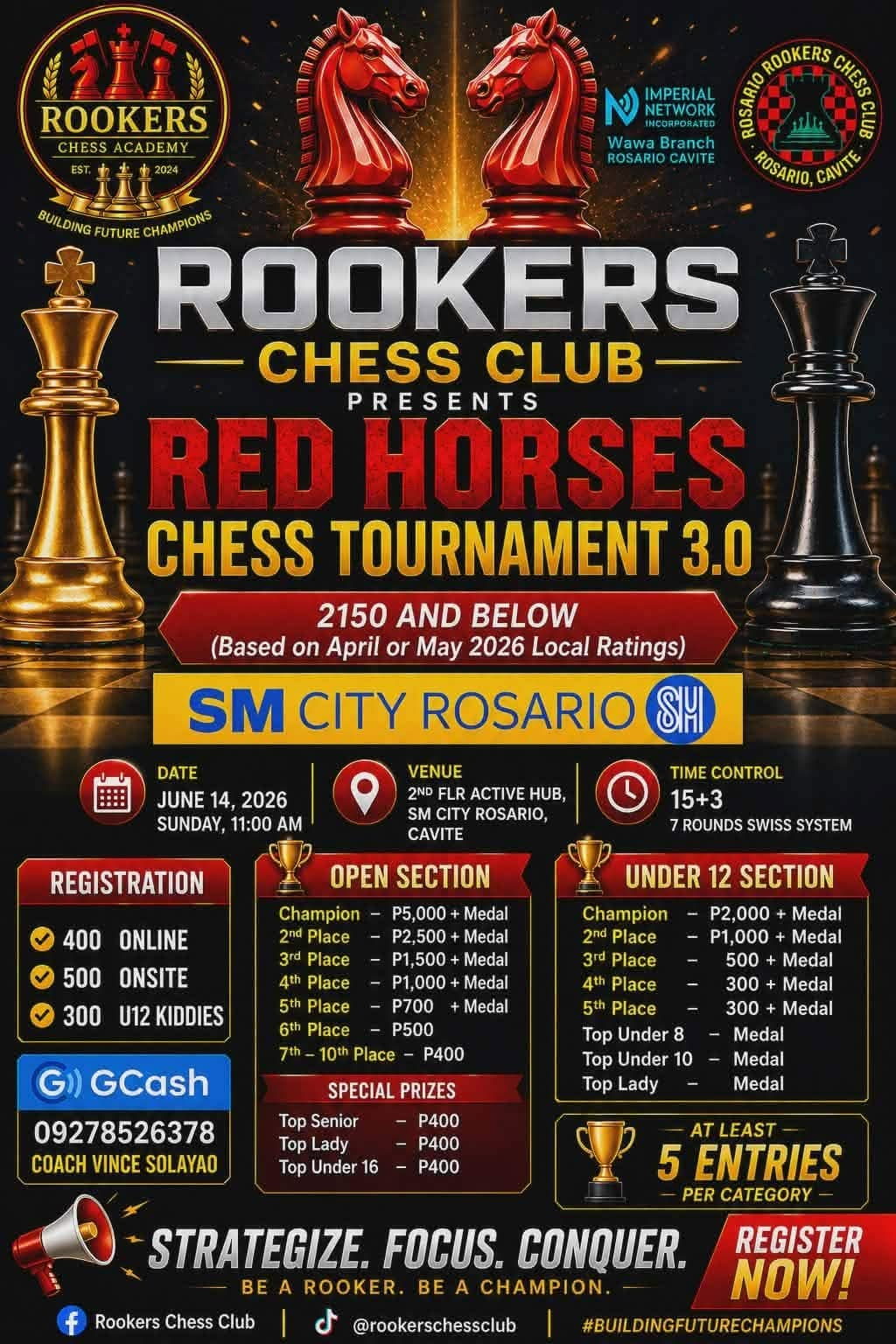 Red Horses Chess Tournament 3.0 poster