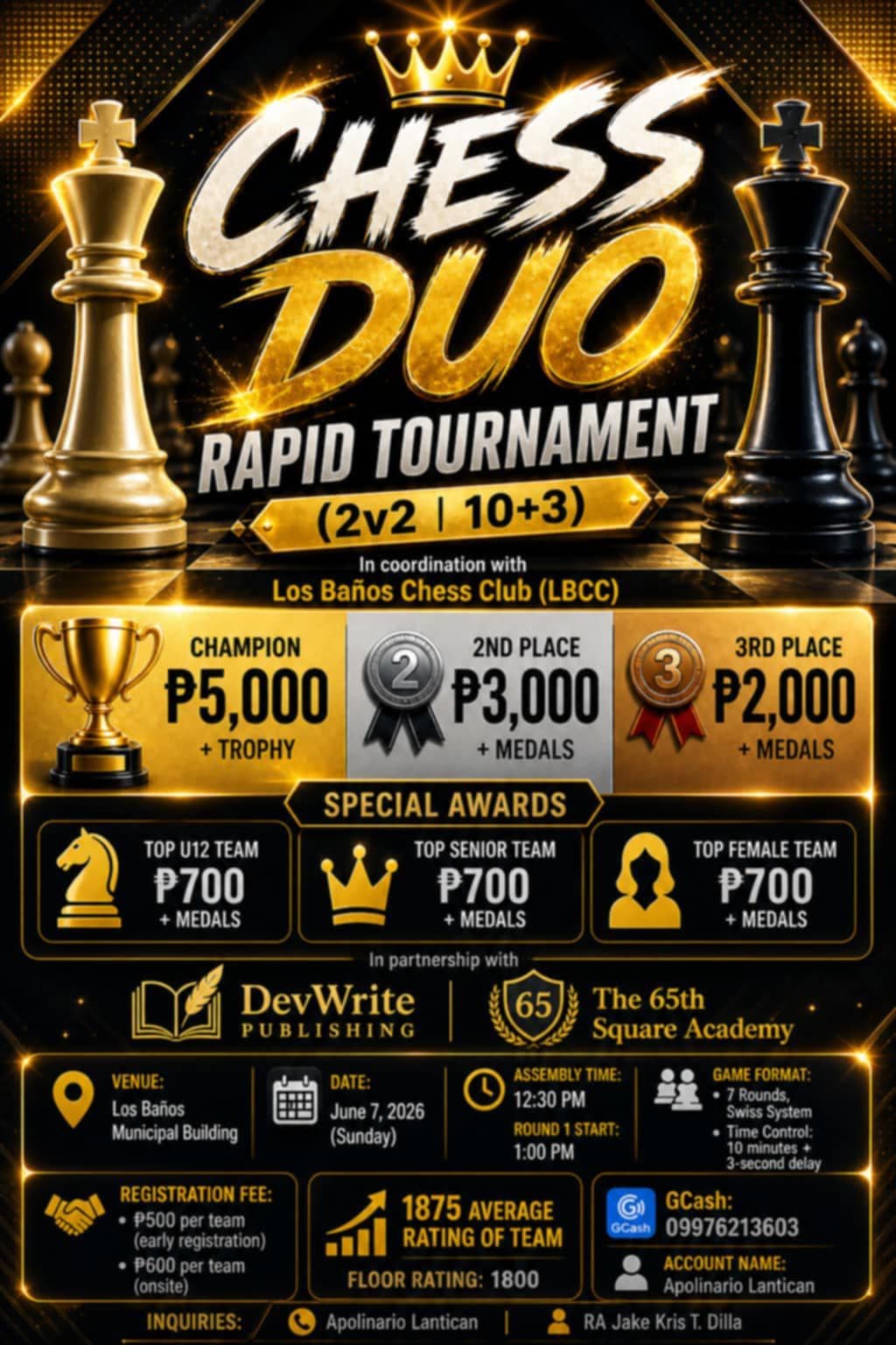 Chess Duo Rapid Tournament (2v2) poster