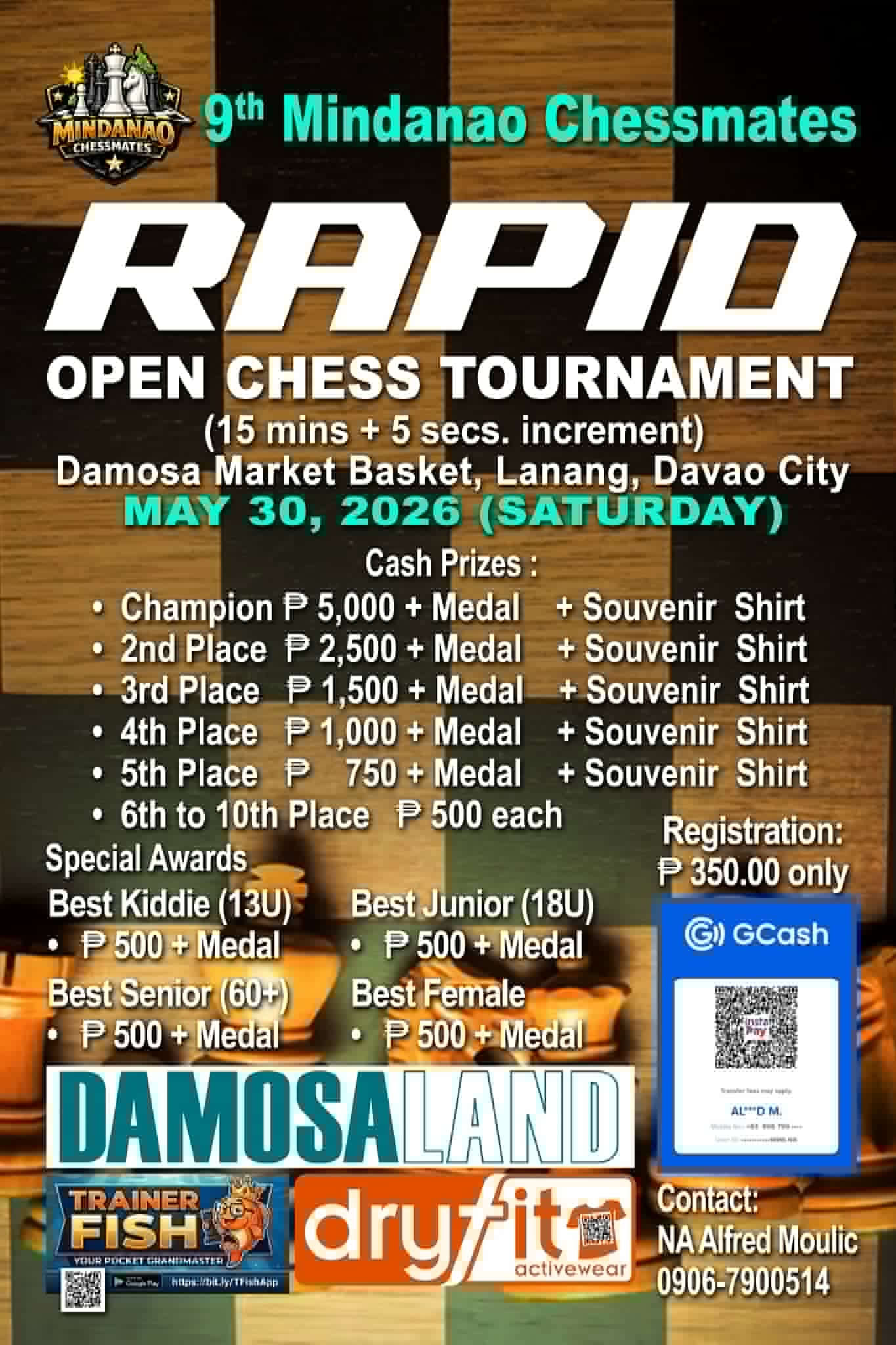 9th Mindanao Chessmates Rapid Open Chess Tournament poster