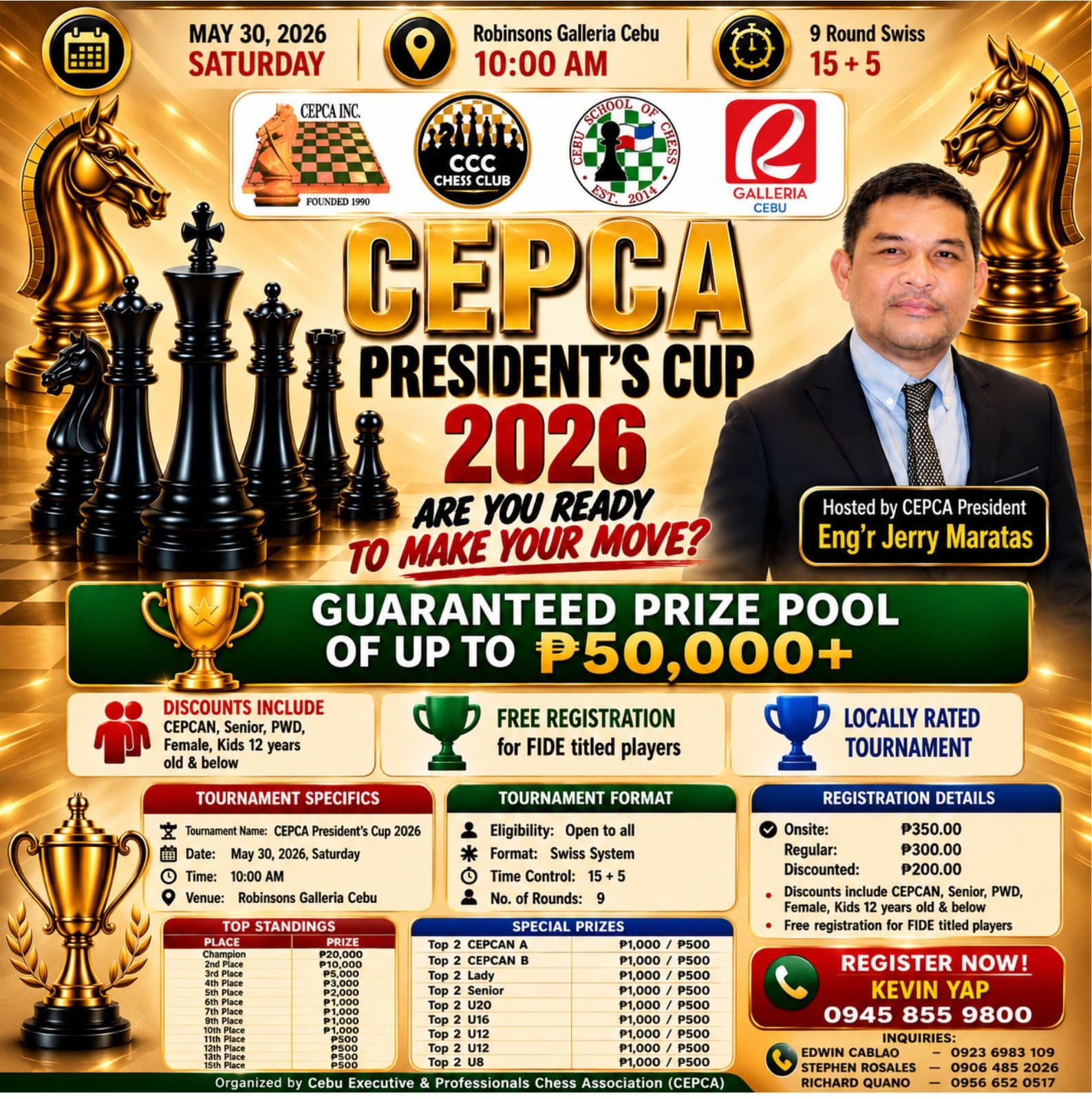 CEPCA President's Cup 2026 poster