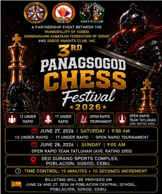 3rd Panagsogod Chess Festival 2026 poster