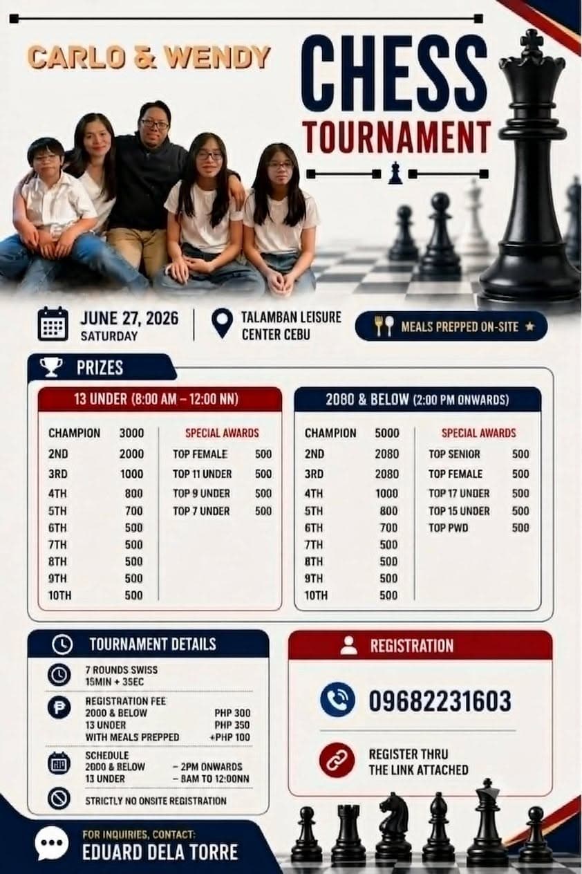 Carlo & Wendy Chess Tournament poster