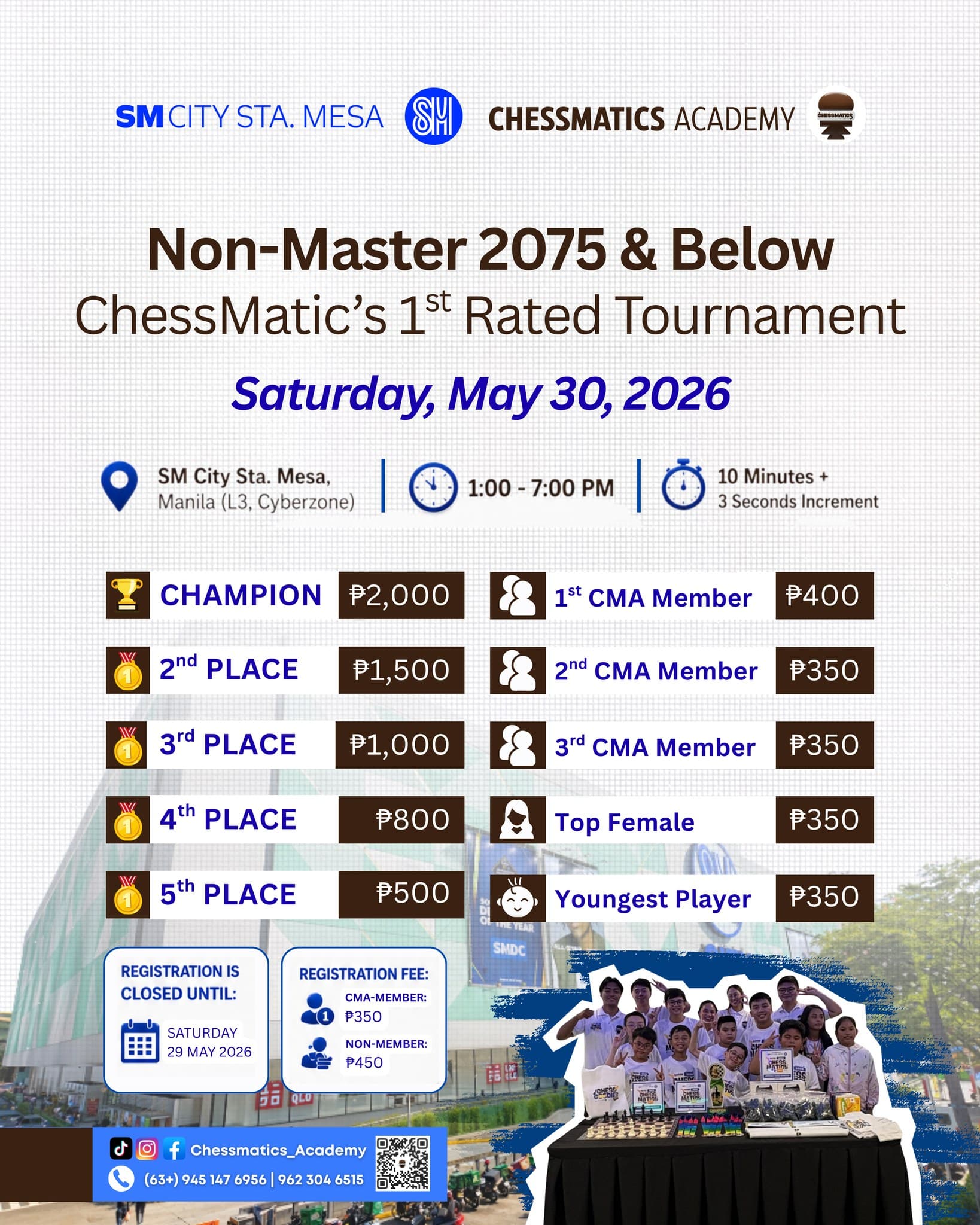 ChessMatic's 1st Rated Tournament poster