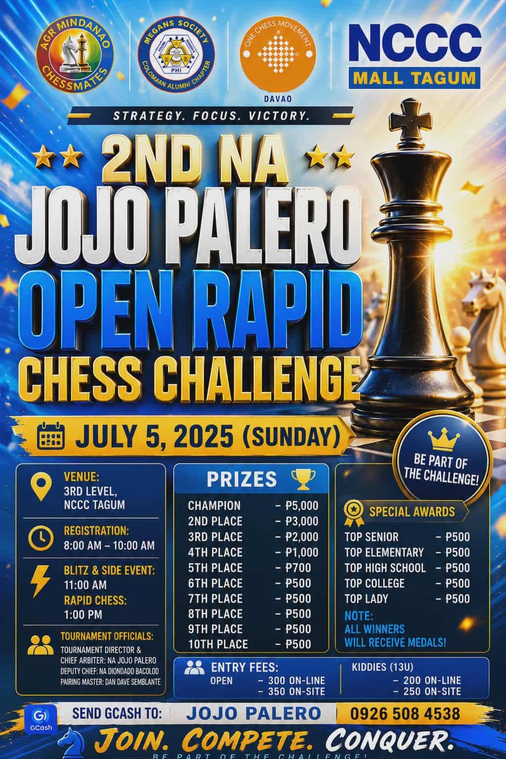 2nd NA Jojo Palero Open Rapid Chess Challenge poster