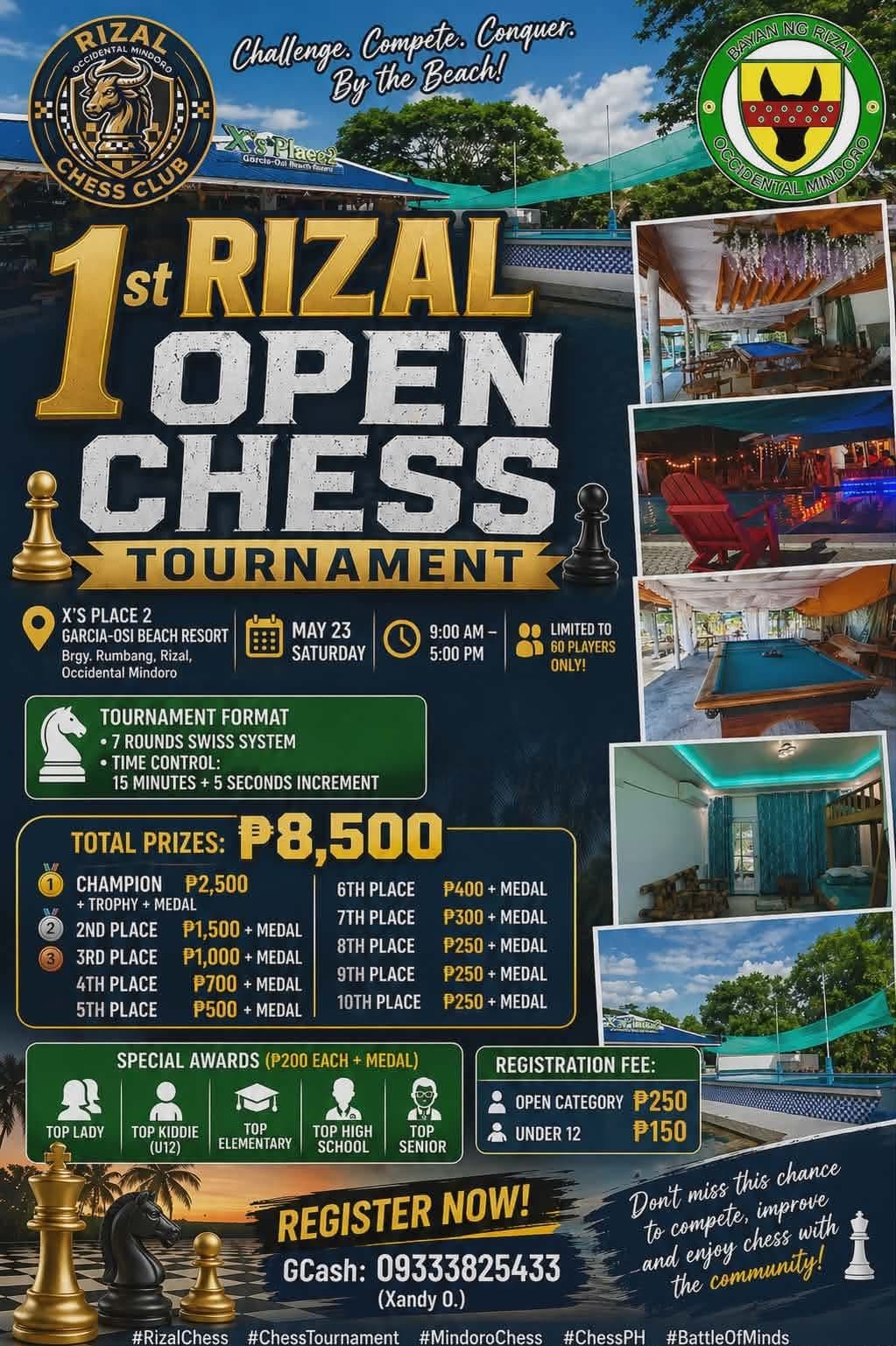 1st Rizal Open Chess Tournament poster